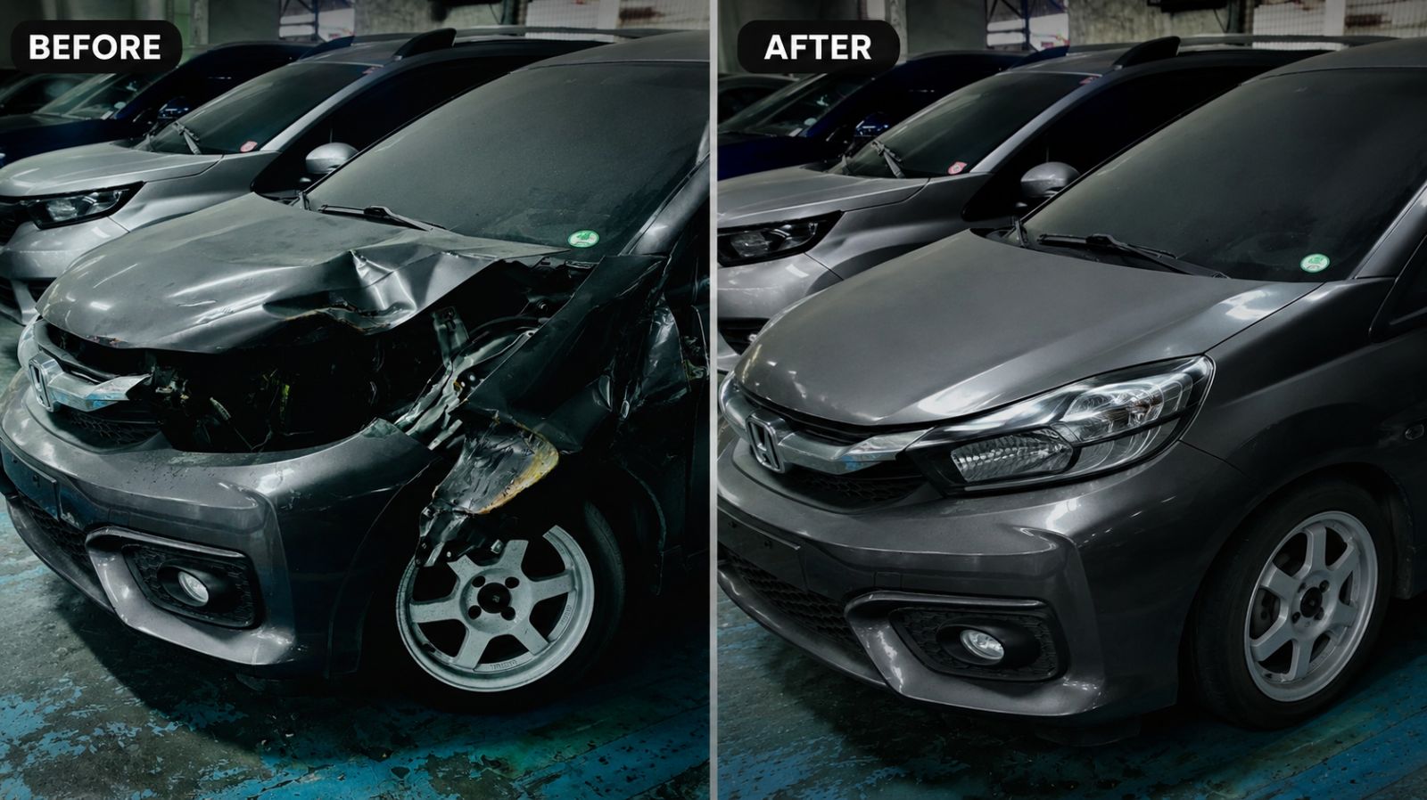 After Honda body and paint repair
